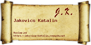 Jakovics Katalin névjegykártya